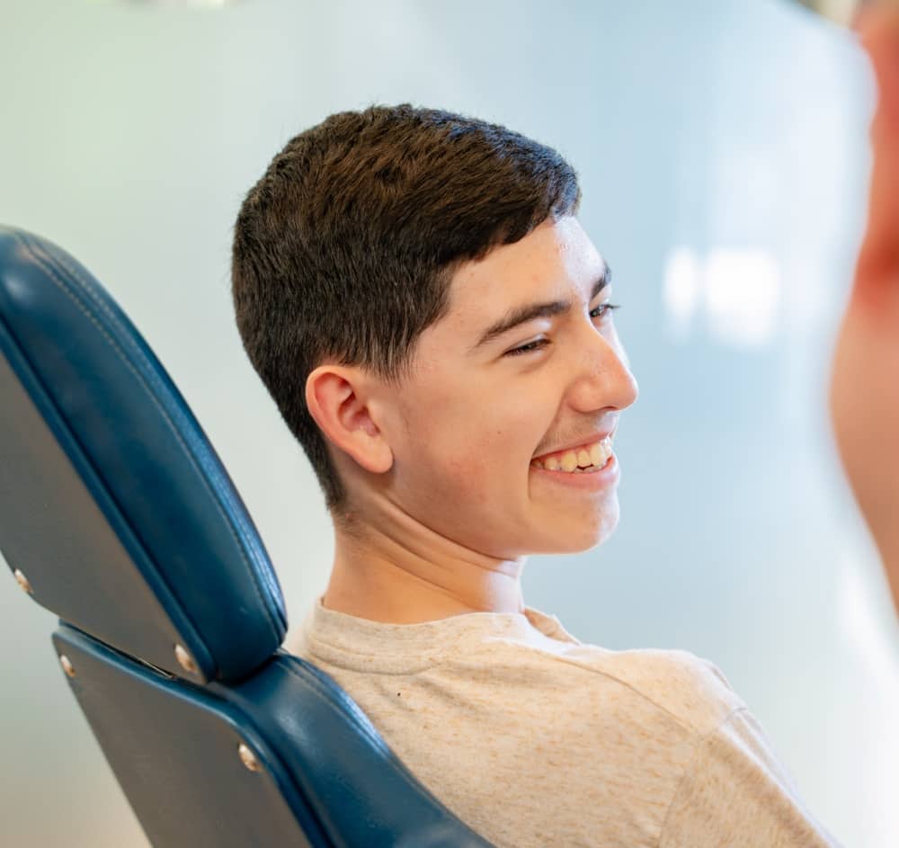 teen patient smiling